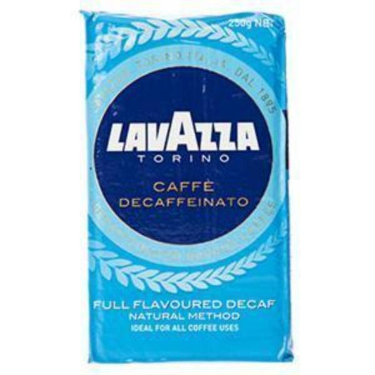 6 X Lavazza Decaffeinated Ground Coffee 250G