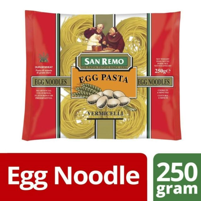 12 X Noodles Egg Vermicelli San Remo 250G