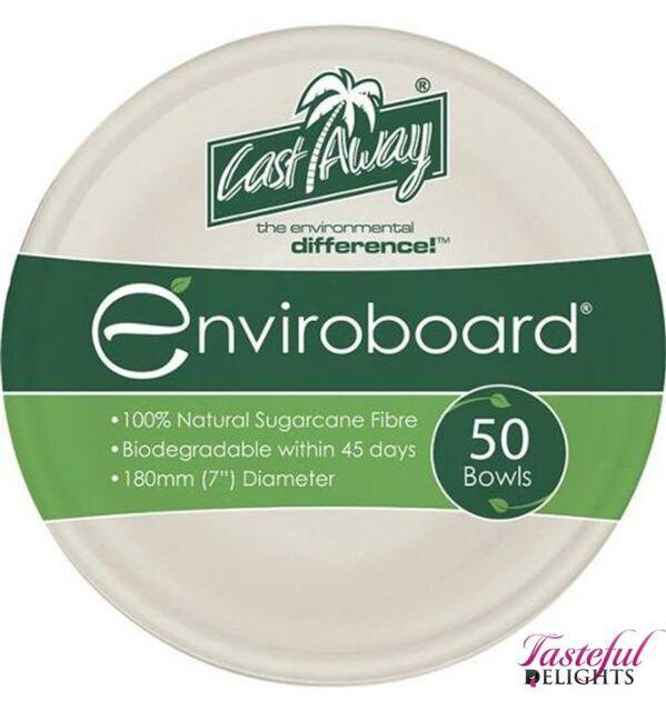 Bowls 50 Enviroboard Large Biodegradable 17.8Cm