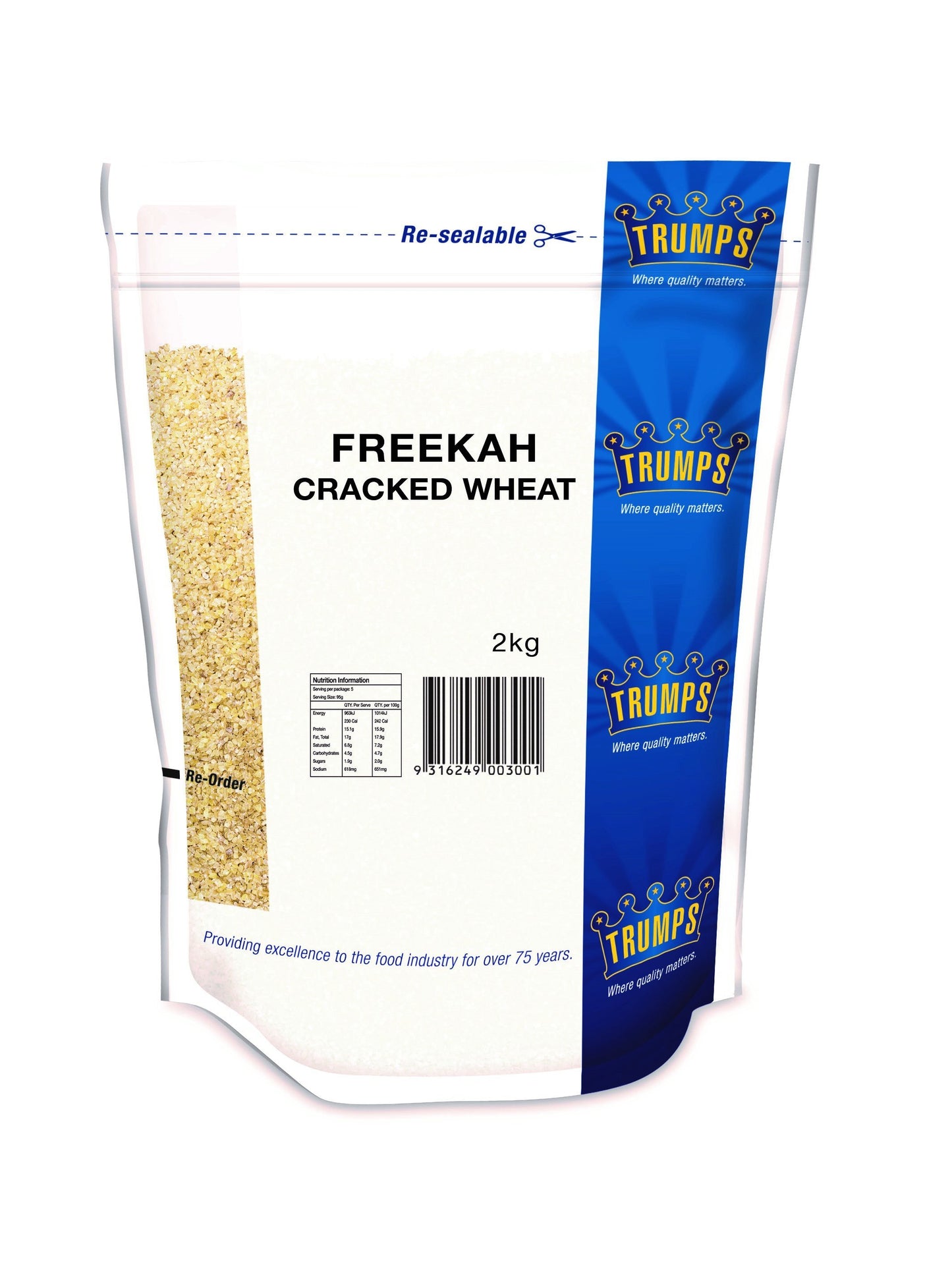 12 Kg Freekah Cracked Wheat 6 X 2 Kg Freekeh