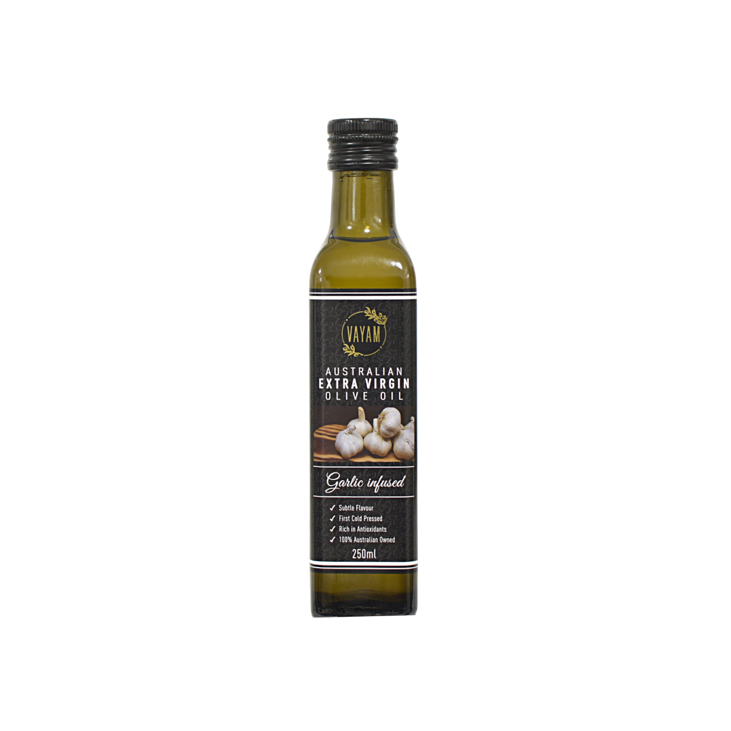 Vayam Garlic Infused Australian Extra Virgin Olive Oil 250mL