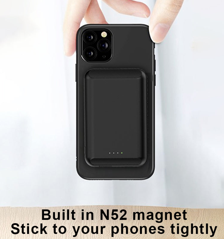 Navy Iphone magsafe power bank battery pack wireless charging 5000mah