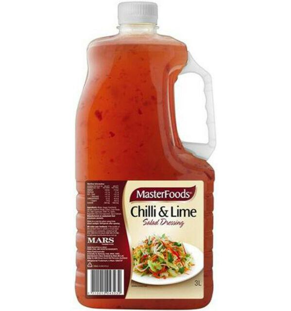 4 X Masterfood's Dressing Chilli & Lime 3L