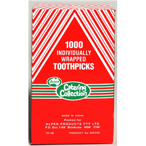 Alpen 1000 Toothpicks Individually Wrapped