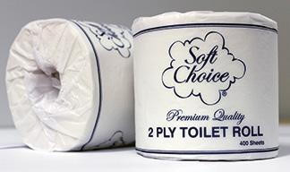 Soft Choice 48 X Toilet Paper Rolls 2 Ply 400 Sheet