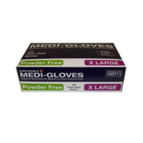 100 Gloves Vinyl Clear Extra Large Powder Free