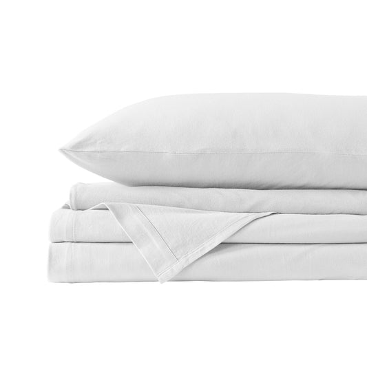 Royal Comfort 100% Jersey Cotton Quilt Cover Set Ultra Soft Bedding Luxurious - Queen - White