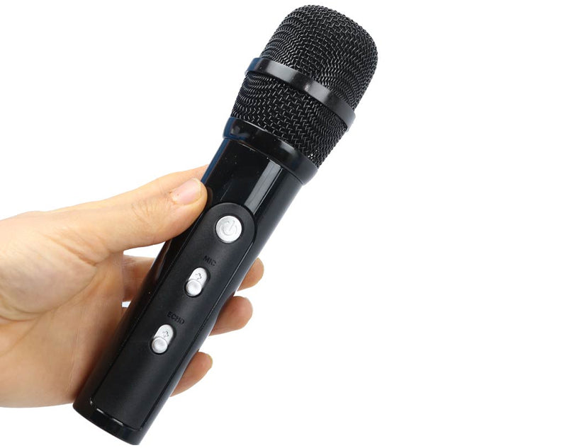 Portable Bluetooth Speaker Wireless Microphone Karaoke Black TG523K