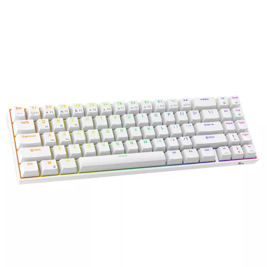 Royal Kludge RK71 RGB Dual Mode Hot Swappable Mechanical Keyboard White (Blue Switch)