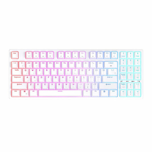 Royal Kludge RK92 Tri Mode Bluetooth RGB Hot Swappable Mechanical Keyboard White (Brown Switch)