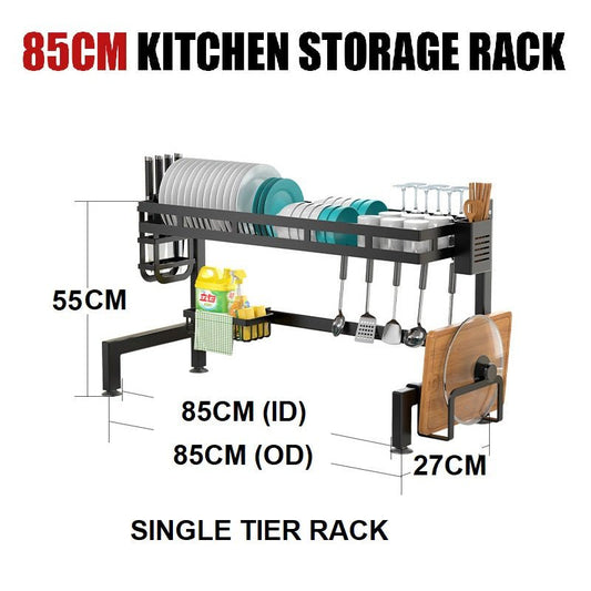 Single Tier Over Sink Dish Drying Rack Kitchen Drainer Storage Holder Bowl Organiser