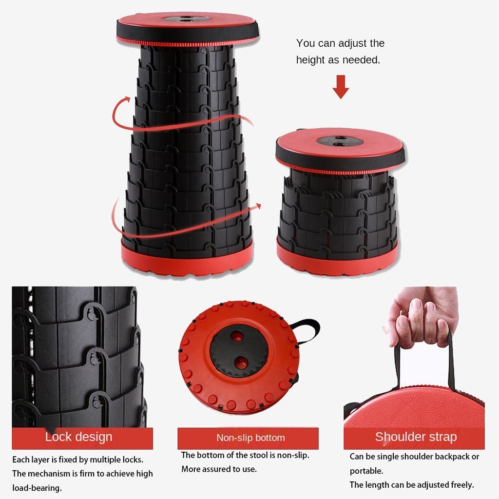Portable Folding Stool Retractable Travel Seat Camping Fishing Chair O –  halalpantry
