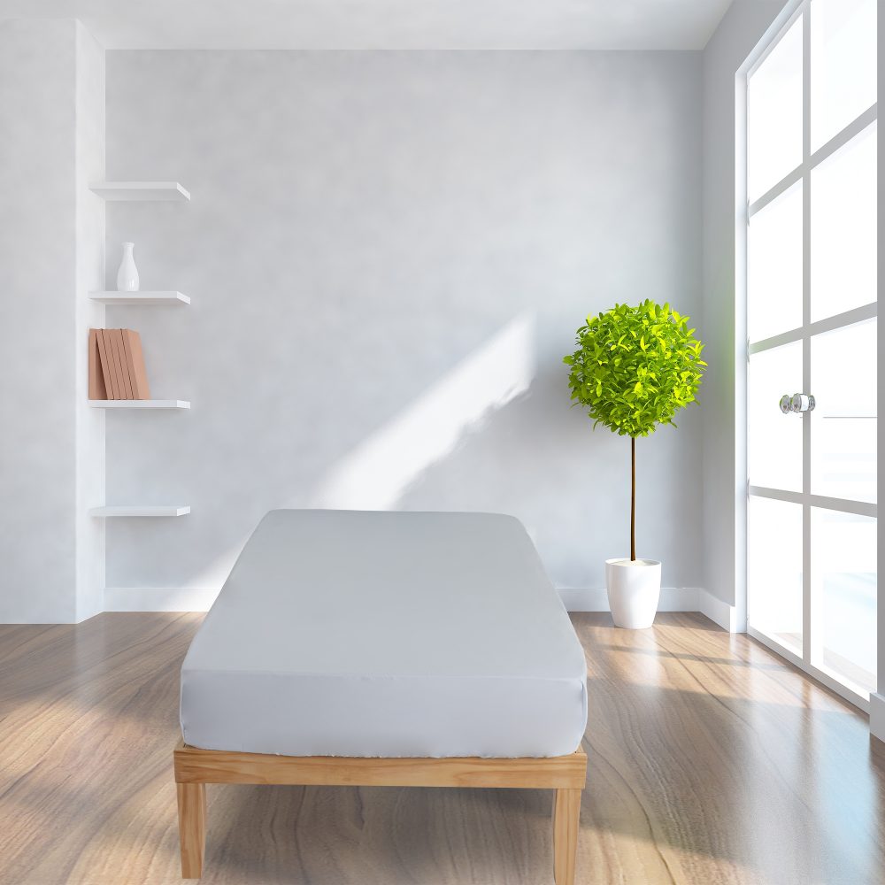 Single Size Warm Wooden Natural Bed Base Frame