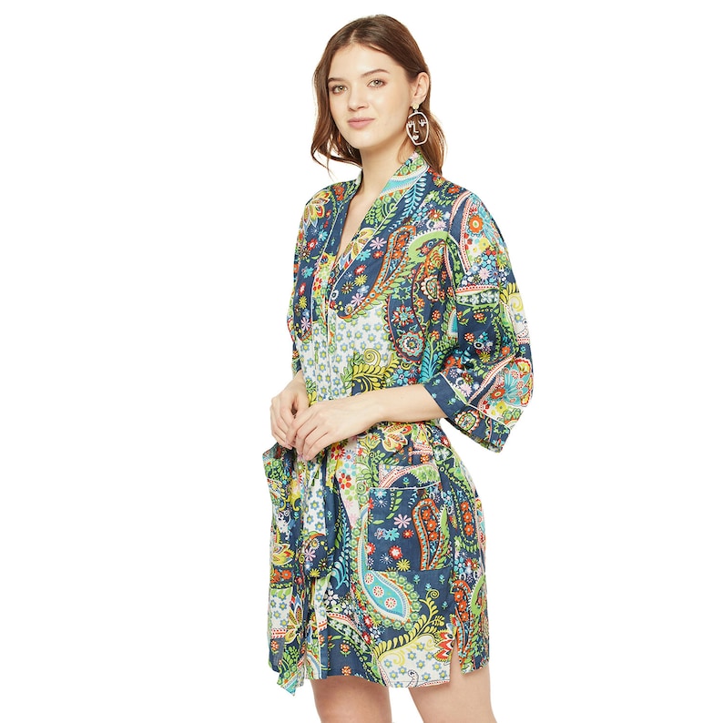 Kimono Cotton Kimono Bathrobe Frida Valentines Day GiftBird Bathrobe Turkish Bathrobe Cardigan Nightwear Dressing Gown Beach Bikini Summer SCK05