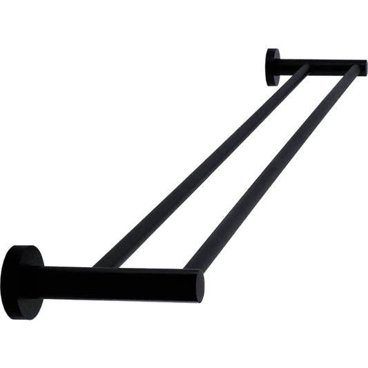 Single Classic Towel Bar Rail Bathroom Electroplated Matte Black Finish