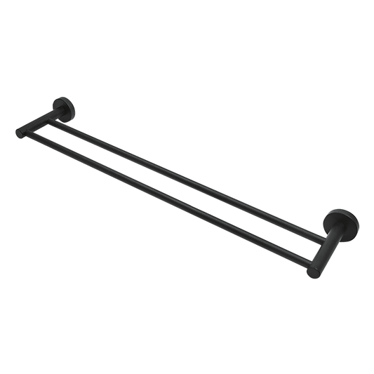 Single Classic Towel Bar Rail Bathroom Electroplated Matte Black Finish