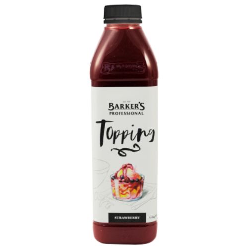 6 X Barkers Topping Strawberry 1L