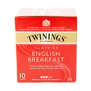 12 X 10 Twinings Tea Bags Enveloped English Breakfast (120)