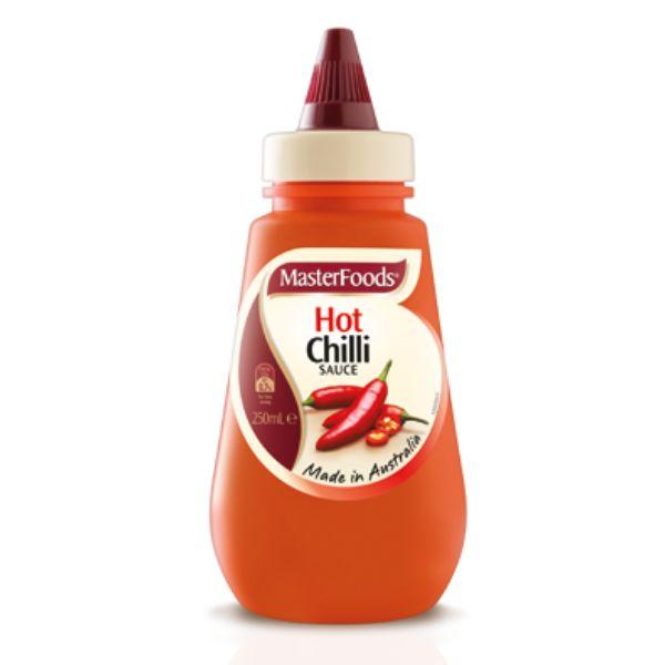 6 X Masterfoods Hot Chilli Sauce 250Ml