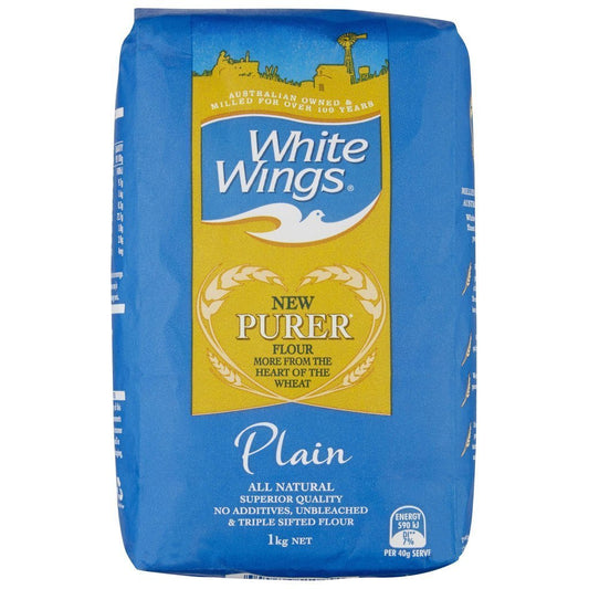 12 X White Wings Plain Flour 1Kg