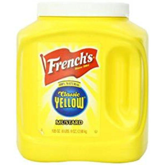 4 X Mustard French's Yellow 3Kg