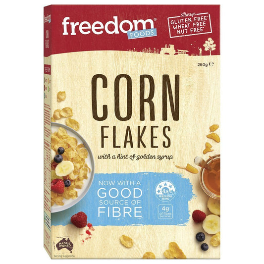 6  X Freedom Gluten Free Corn Flakes 260G