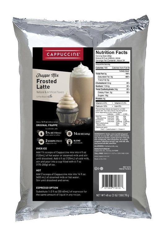 6 X Cappuccine Latte Frosted Gluten + Lactose Free 1Kg