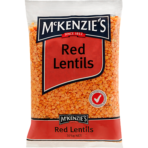 6 X Mckenzie Red Lentils 375G