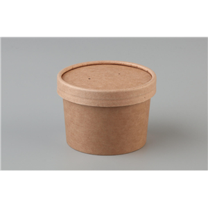 25 Cardboard Container Food 237Ml 8Oz + Lid