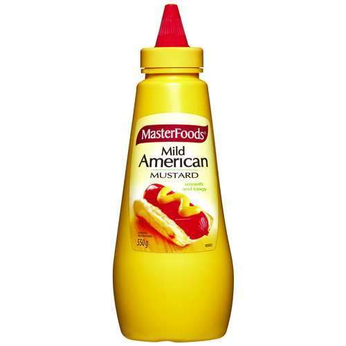 6 X Masterfoods Mild American Mustard 550G