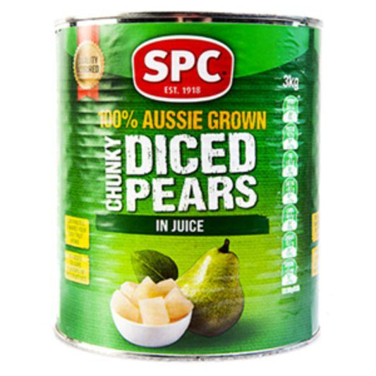 3 X  Spc Pears Diced Chunky In Juice 3Kg