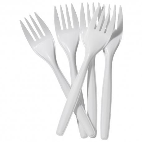 Plastic Forks White 100 Pack
