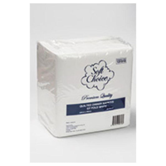 100 Napkins Quilted Dinner White Gt Fold