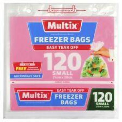 120 Pack Multix Freezer Bags Packet Of Small Tear Off