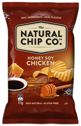Natural Chip Co Honey Soy Chicken Potato Chips 12 X 175G