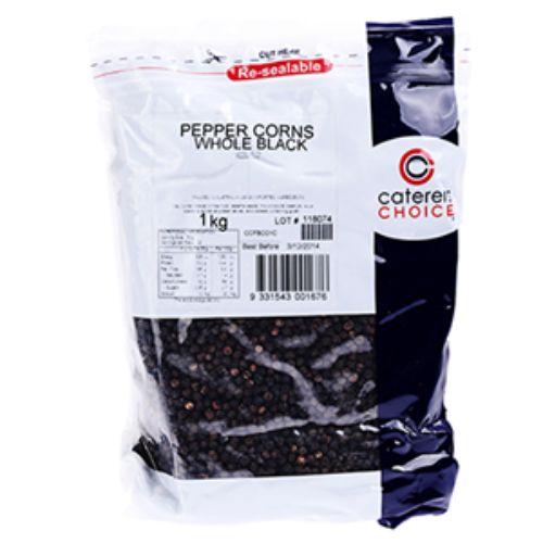 Caterers Choice Peppercorns 1Kg  Black Whole