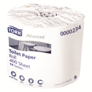 Tork Toilet Paper Rolls 2 Ply 400 Sheet