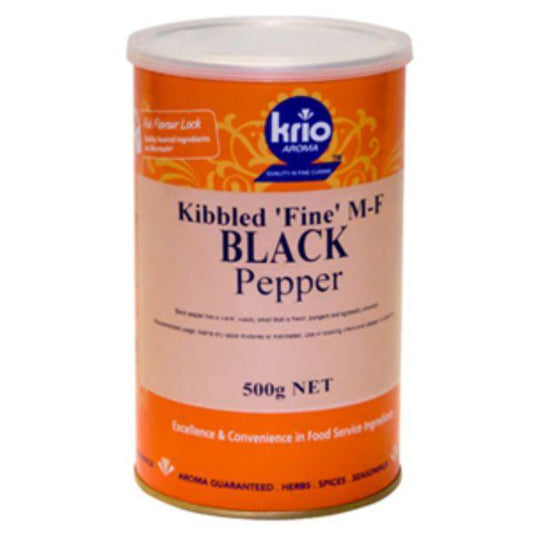 12 X Pepper Black Kibbled Fine 500G