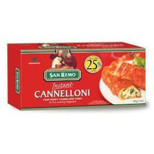 12 X San Remo Pasta Cannelloni Instant 250G