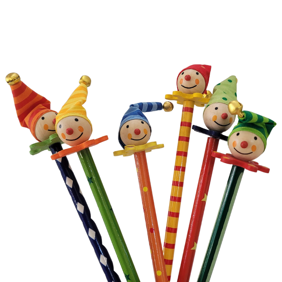 PRICE FOR 6 ASSORTED CLOWN PENCIL